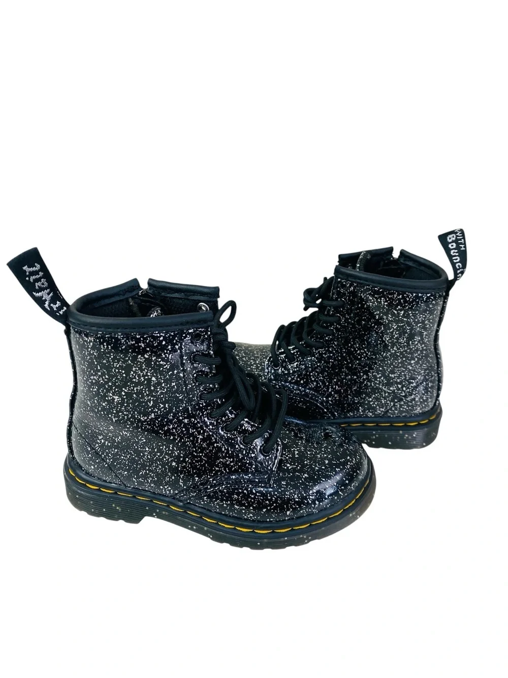 Dr. Martens 1460 Black Cosmic Glitter Boots Size 8